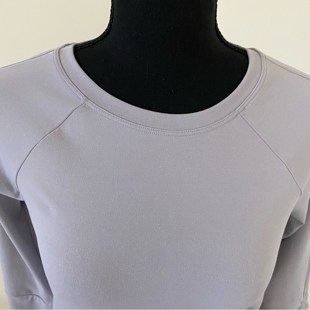 Fabletics Women’s Light Grey Crew Neck Sweatshirt - image 5